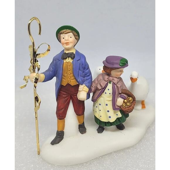 Dept 56 VI SIX GEESE A LAYING Twelve Days of Dickens' Village 58382 VTG 1999 BOX - Picture 12 of 16